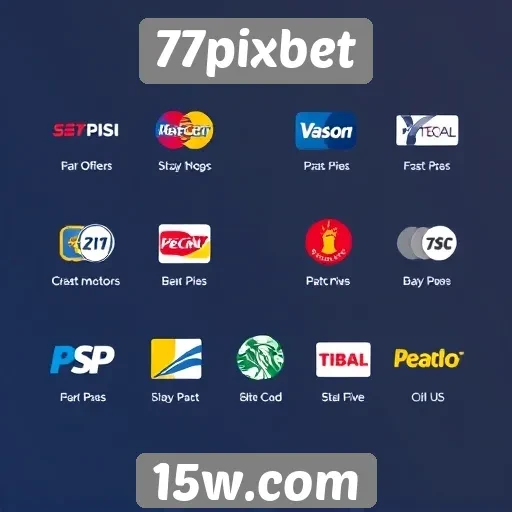 Variedade de métodos de pagamento no 77pixbet